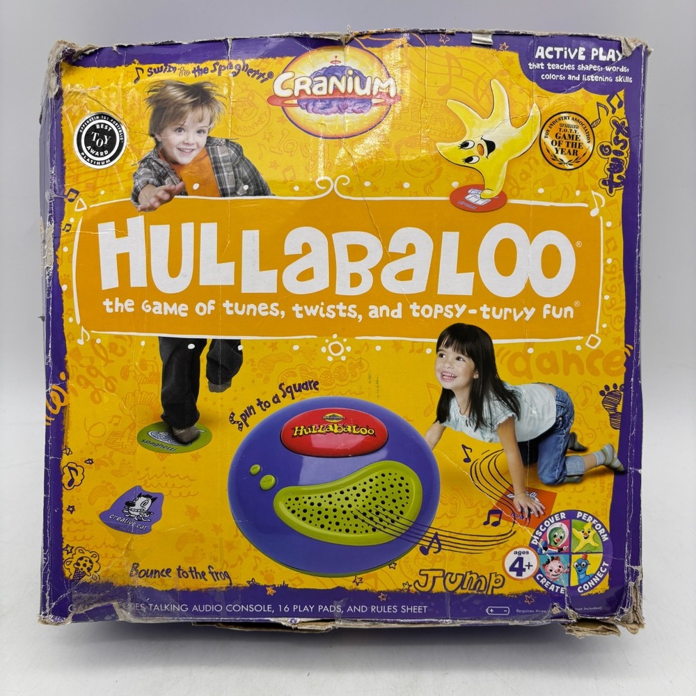 Cranium Hullabaloo Children's Game WORKS COMPLETE 2003 Kids Preschool Sounds